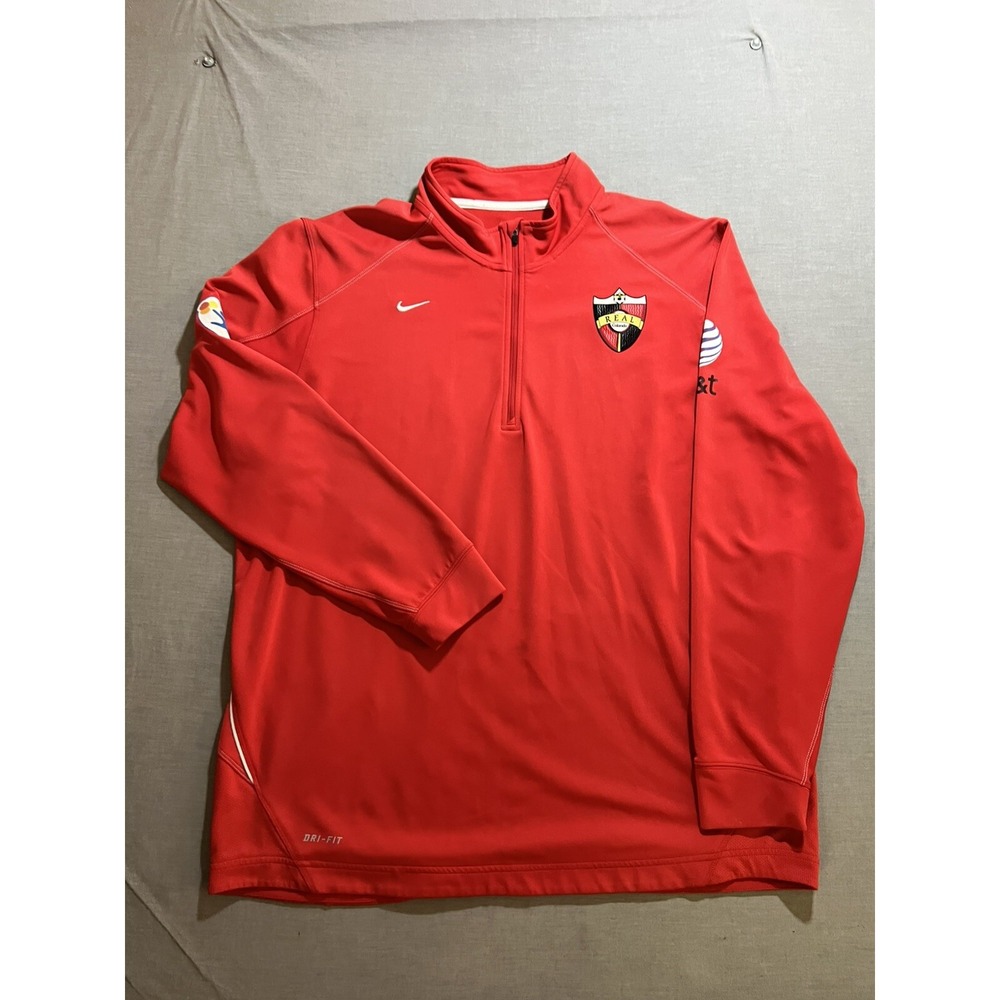 Real Colorado Soccer Nike Track Jacket Men XL Red 1/4 Zip Long Sleeve Pullover